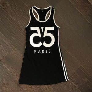 Racer-back mini bodycon dress/tank
